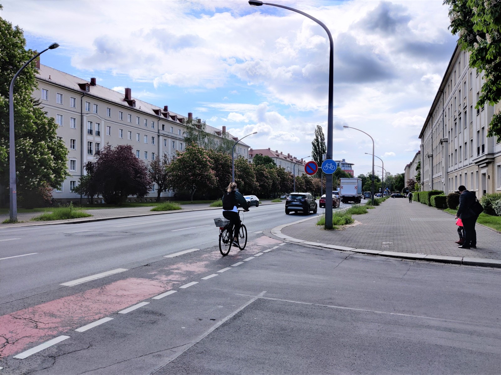 Nürnberger Str 3 Blick zum Nürnberger Ei nach Osten klein Foto ADFC Dresden