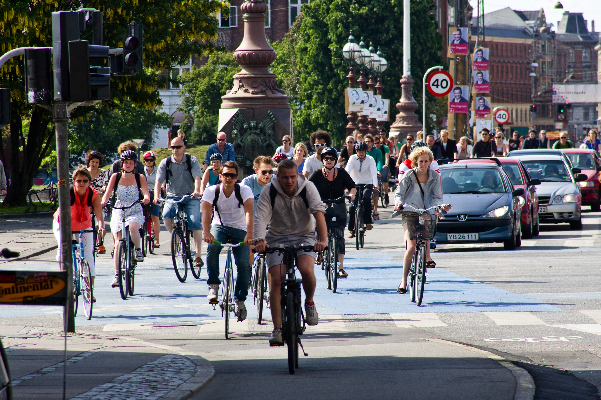 Viele Radfahren in Kopenhagen