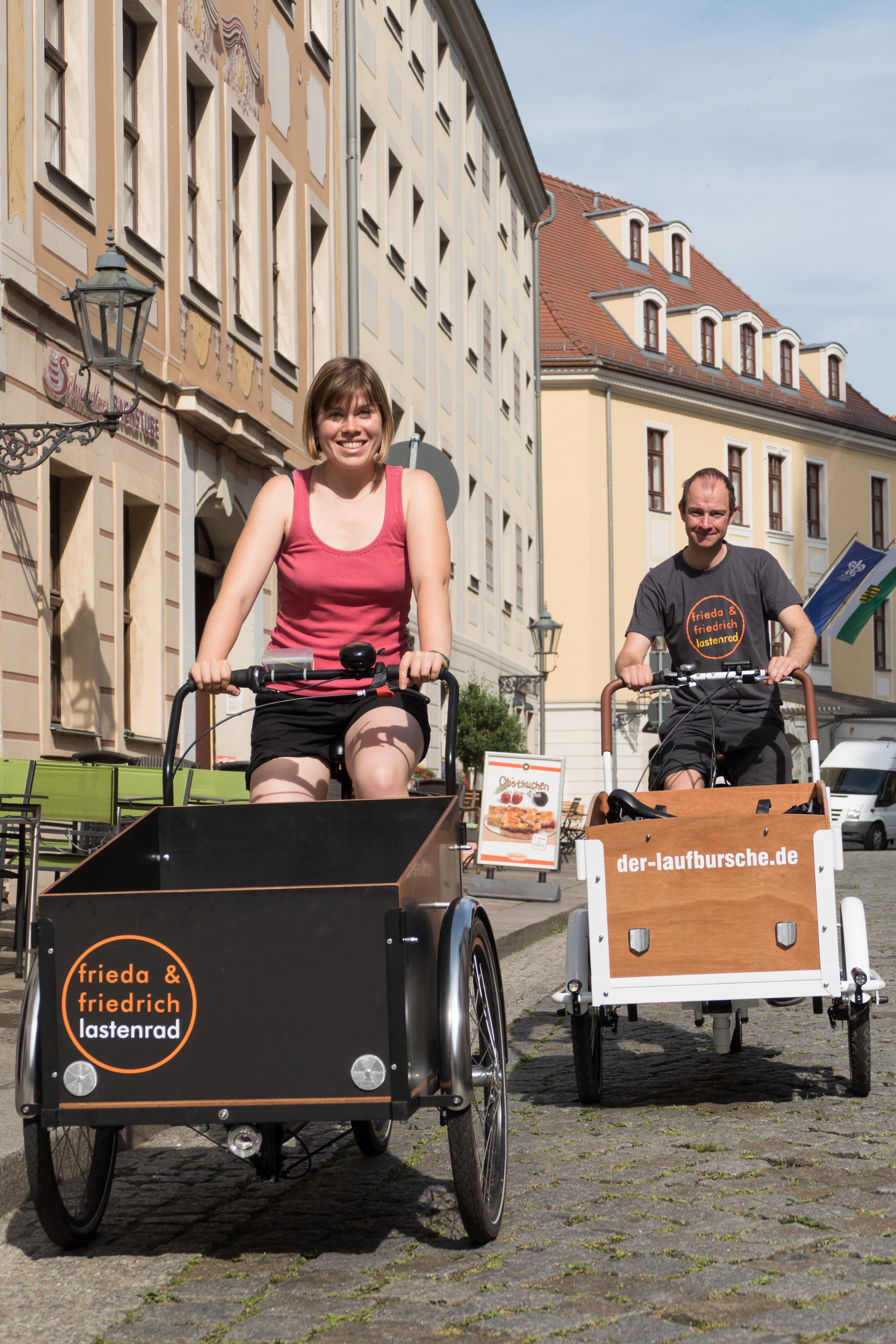 Frieda (links) und Laufbursche (rechts)