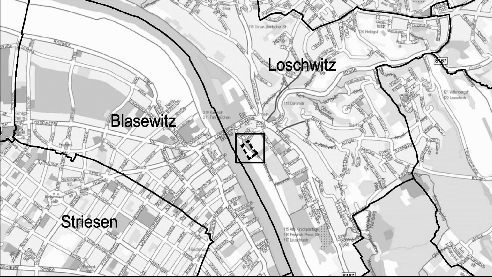 Elbeparkplatz Karte (c) LH Dresden